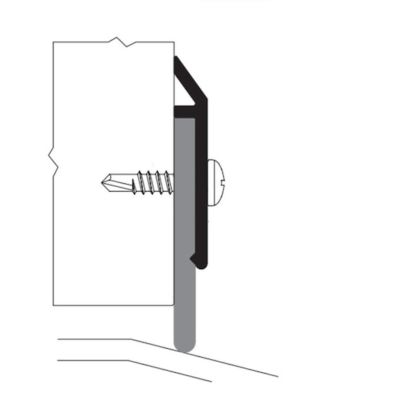 Zero International 36 Dark Bronze Door Sweep with Solid Neoprene Seal 39D-36 - main